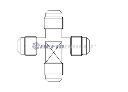 brass fittings Castel, crosses Mod. 7410/3 3/8 sae